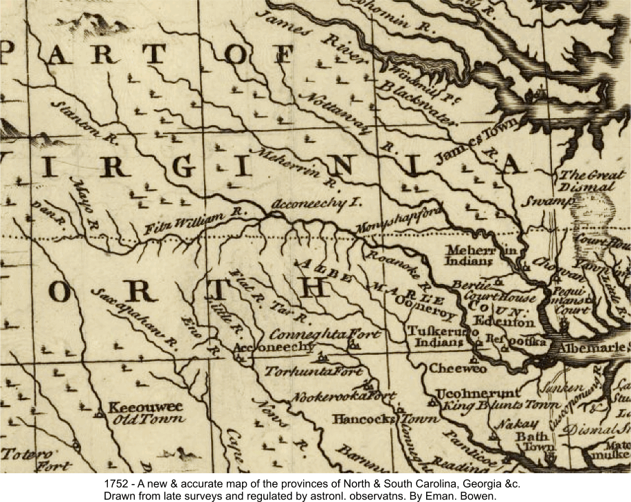 1752 Bowen Map