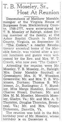 1938 newspaper article, unknown source